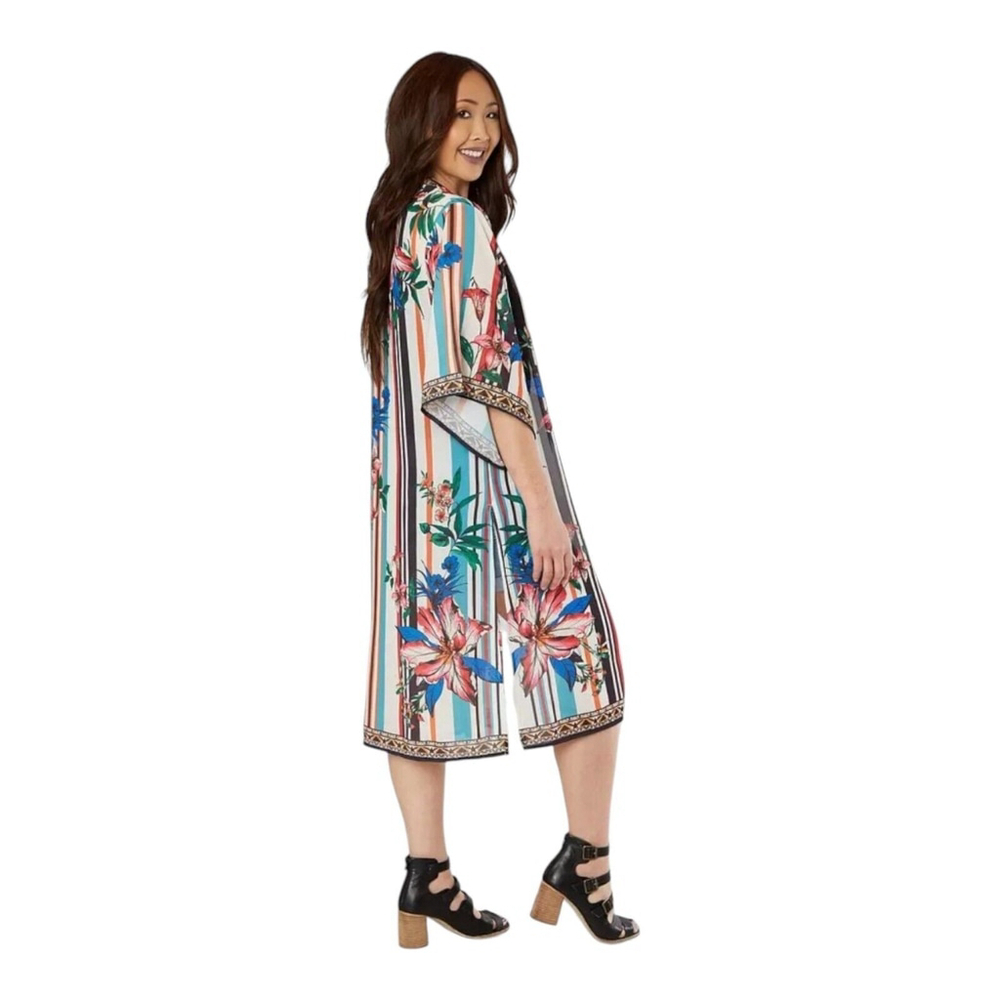 FreeMarket by Flying Tomato Asian Inspired Open Kimono Large - Picture 2 of 10
